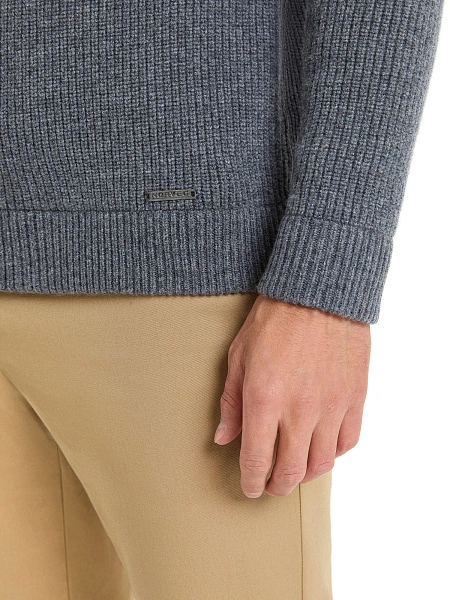 Кардиган мужской на молнии Merino Knitted, цвет графитовый, фото 4