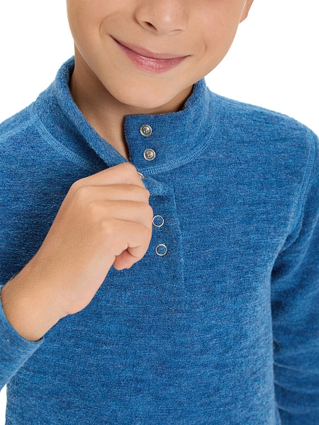 Термобелье фуфайка детская для мальчиков серии "-60°C", цвет джинс меланж, фото 5