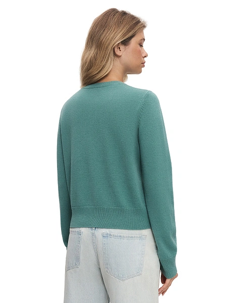 Кардиган на пуговицах, цвет пыльно серо-зеленый, фото 3