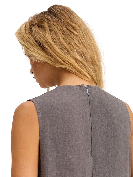 LINEN Платье женское, цвет серый, фото 4