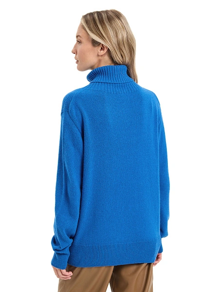 Свитер женский Cashmere&Merino blend oversize, цвет синий ультрамарин, фото 2