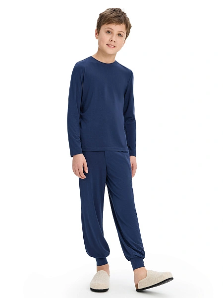 Лонгслив серии Bamboo для мальчика, цвет темно-синий, фото 5