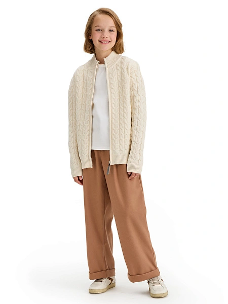 Кофта на молнии Super Fine Merino Wool для девочек, фото 5