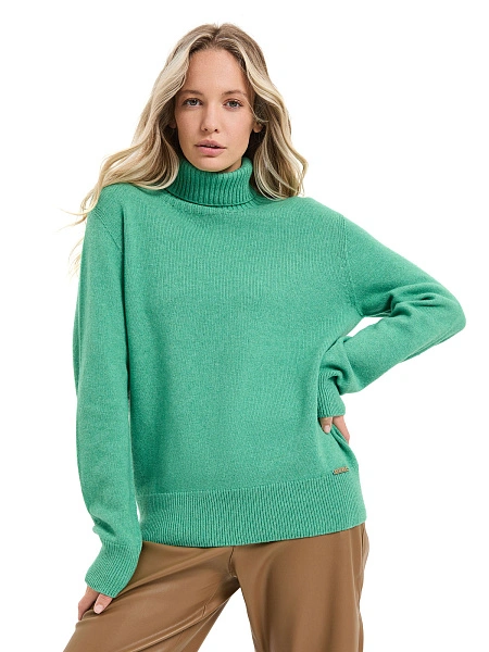 Свитер женский Cashmere&Merino blend oversize, цвет мята, фото 1