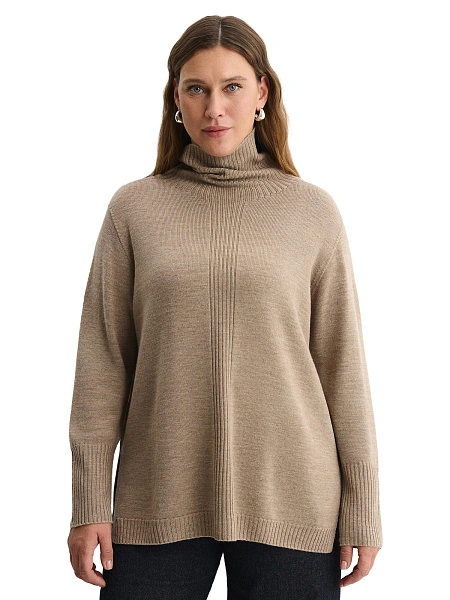 Merino Base Свитер женский, цвет бежевый меланж, фото 1