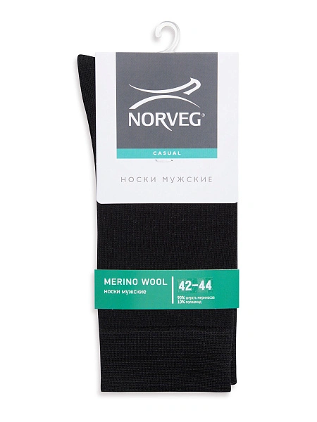 Носки мужские из шерсти мериноса серии MERINO WOOL, цвет черный, фото 5