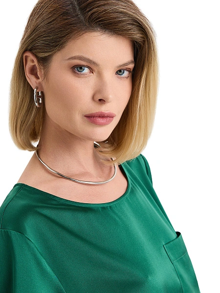 Топ женский серии SILK, цвет темно-зеленый, фото 4
