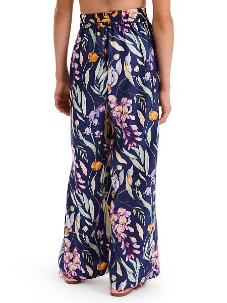 Брюки SILK для девочки прямые, цвет паттерн spring garden, фото 2