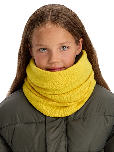 Теплый снуд из шерсти мериносов, цвет желтый, фото 4