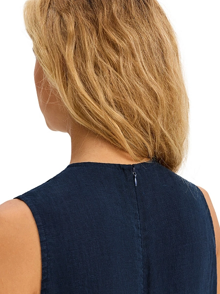 LINEN Платье женское, цвет темно-синий, фото 3