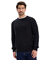 Джемпер Cotton мужской "косы" Черный