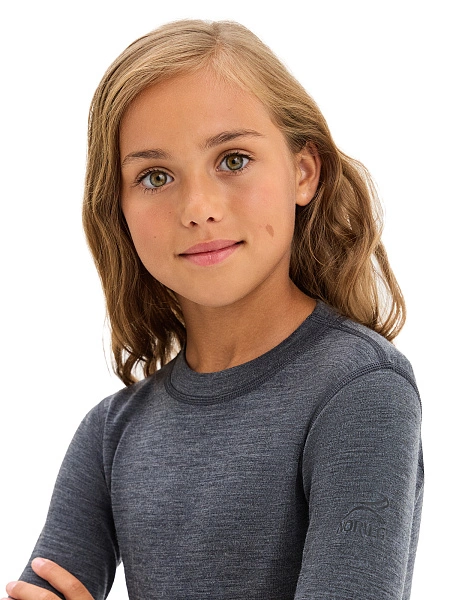 SOFT Комплект термобелья для девочек, цвет темно-серый, фото 4