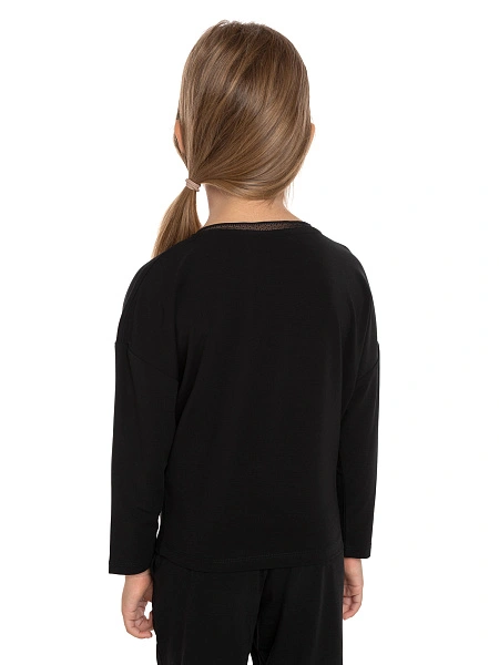Лонгслив Bamboo для девочки, цвет черный, фото 4