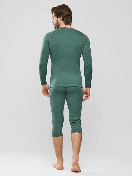 Комплект термобелья мужской серии SPORT WOOL, цвет зеленый, фото 3