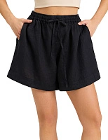 Шорты женские короткие серии LINEN Черный