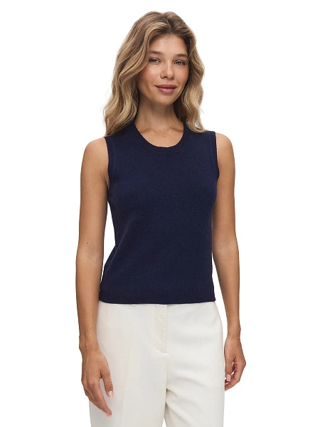 Топ трикотажный, цвет темно-синий, фото 1