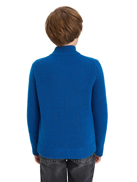 Кардиган шерстяной на молнии для мальчиков-подростков, цвет арктик, фото 2