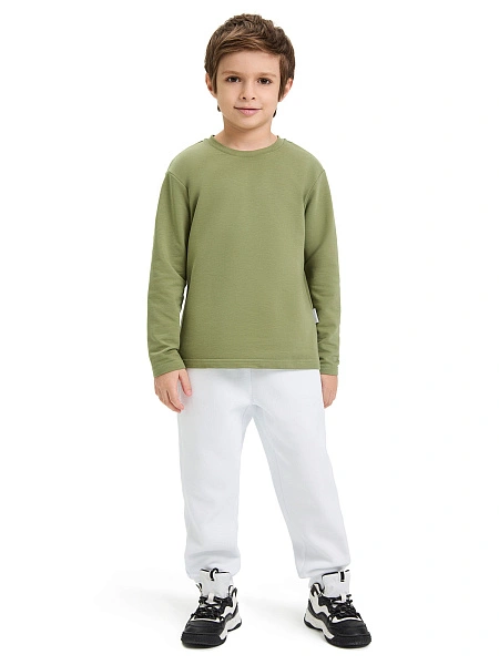 Лонгслив ORGANOMICA Cotton, цвет олива, фото 2
