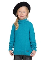 Cвитер Cashmere&Merino blend детский Бирюзовый