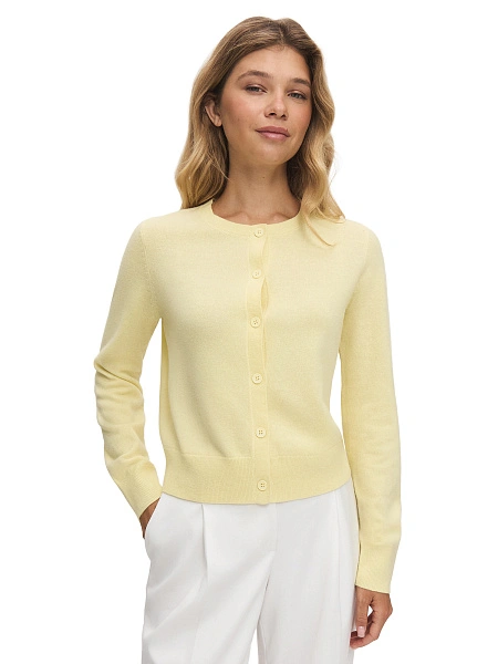 Кардиган на пуговицах, цвет сливочный, фото 2