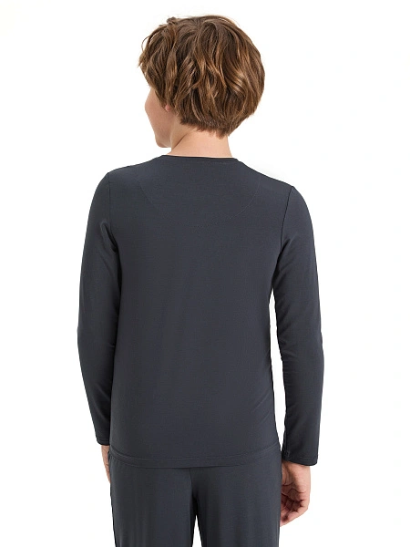 Лонгслив Bamboo для мальчика-подростка, цвет темно-серый, фото 2