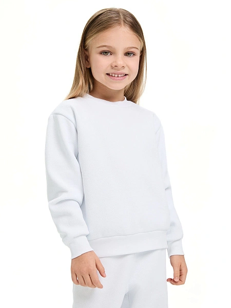 Свитшот детский для девочек ORGANOMICA Cotton, цвет белый, фото 1