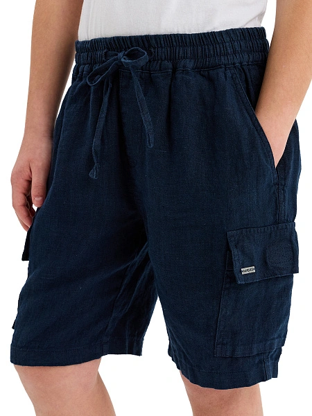 Шорты LINEN с карманами для мальчика, цвет темно-синий, фото 4