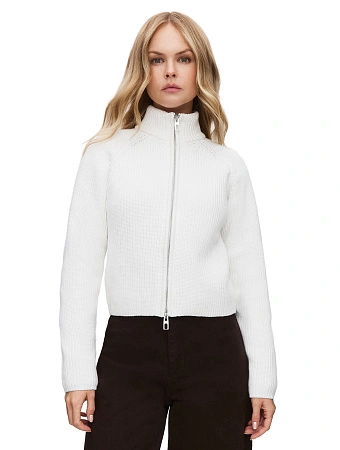 Кардиган на молнии, цвет молочный, фото 1