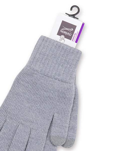 Перчатки детские Merino TEC Touch Screen, цвет серый меланж, фото 2