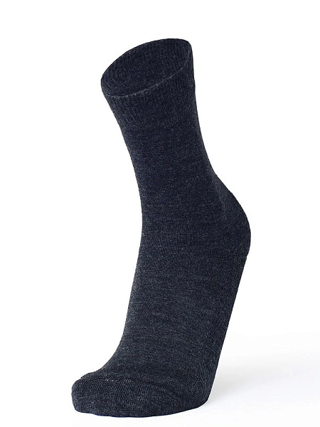 Термоноски женские серии SOFT MERINO WOOL, цвет темно-серый меланж, фото 2
