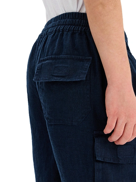 Шорты LINEN с карманами для мальчика, цвет темно-синий, фото 5