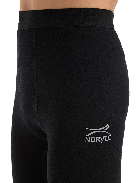 Термобелье кальсоны для мальчиков-подростков серии SOFT. Знак Woolmark, цвет черный, фото 3