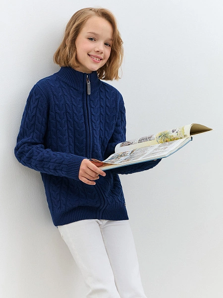 Кофта на молнии Super Fine Merino Wool для девочек, фото 6