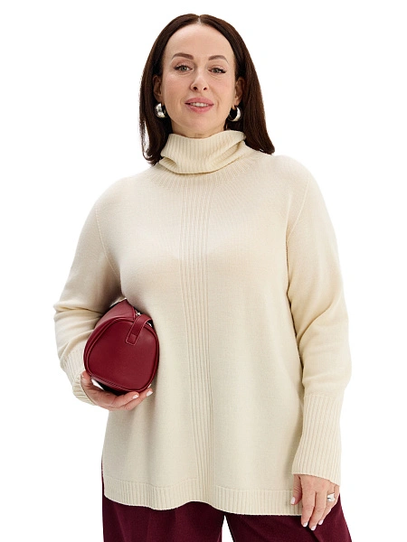 Merino Base Свитер oversize, цвет молочный, фото 6