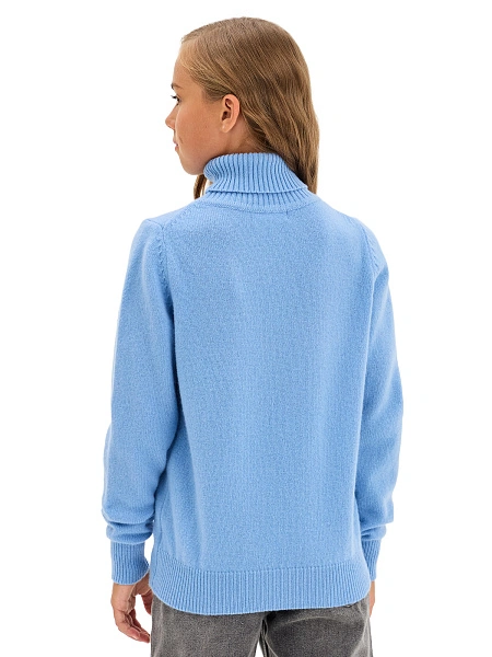 Свитер Merino Base детский для девочек, цвет голубой, фото 2