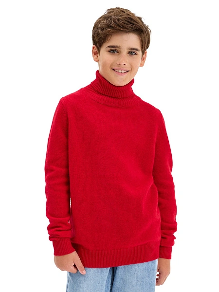 Свитер Merino Base детский для мальчиков, цвет алый, фото 1