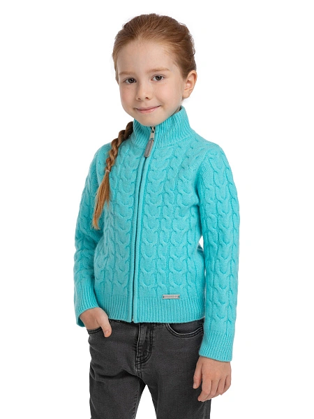 Кофта на молнии Super Fine Merino Wool для девочек, фото 1