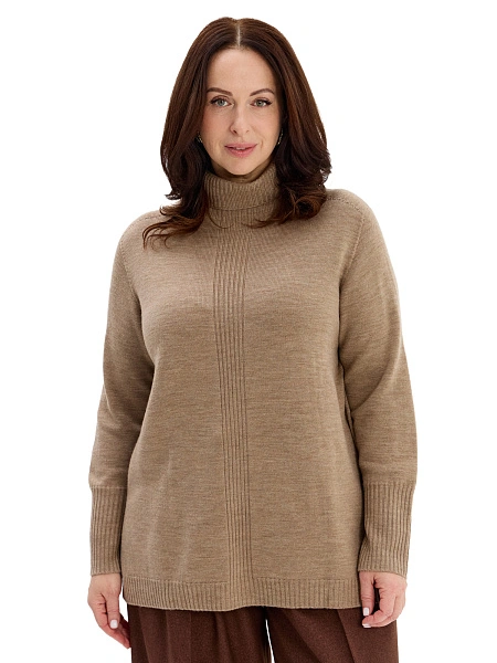Merino Base Свитер oversize, цвет бежевый меланж, фото 1