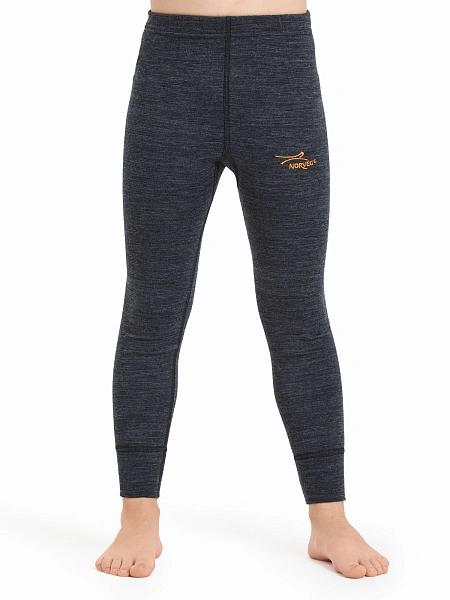 Термолеггинсы детские для девочек серии ACTIVE KIDS, двухслойное термобелье, цвет антрацит, фото 1