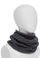 Теплый снуд из шерсти мериносов Темно-серый меланж