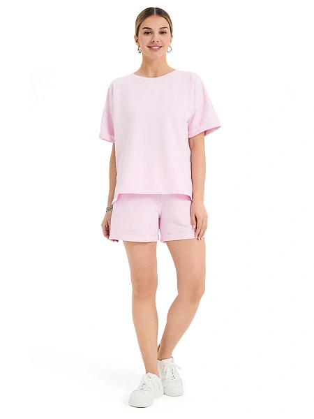 Шорты женские ORGANOMICA Cotton, цвет нежно-розовый, фото 1
