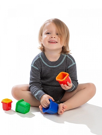 Термободи детское с длинным рукавом серии SOFT, цвет серый, фото 1