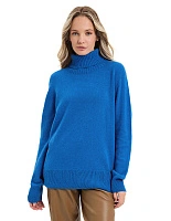 Свитер женский Cashmere&Merino blend oversize Синий ультрамарин