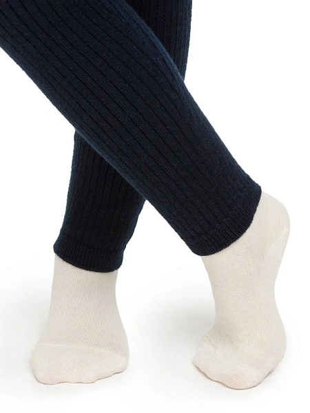 Бесшовные гамаши для детей, 50% шерсть мериносов 50% акрил, цвет синий, фото 5
