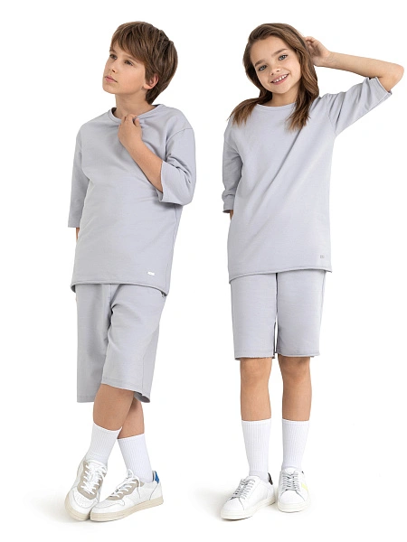 Шорты детские для мальчика Cotton, цвет светло-серый, фото 6