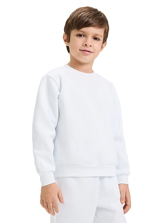 Свитшот детский для мальчиков ORGANOMICA Cotton, цвет белый, фото 1