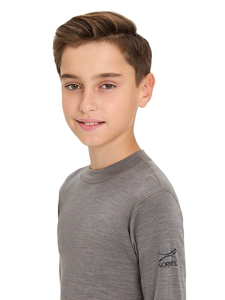 SOFT Комплект термобелья для мальчиков-подростков, цвет серо-бежевый, фото 5