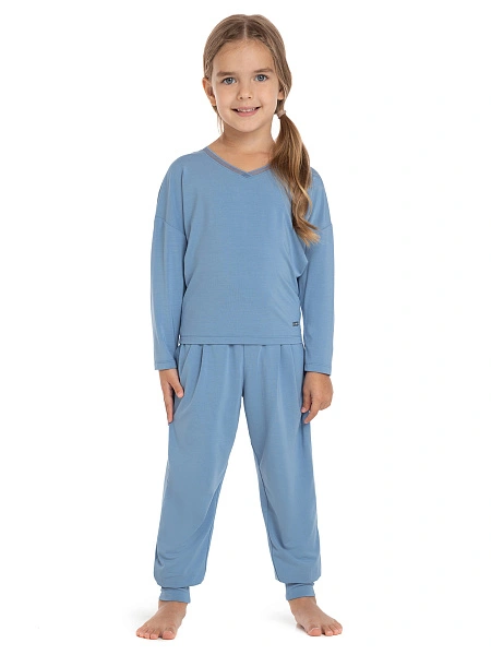 Лонгслив Bamboo для девочки, цвет лаванда, фото 2