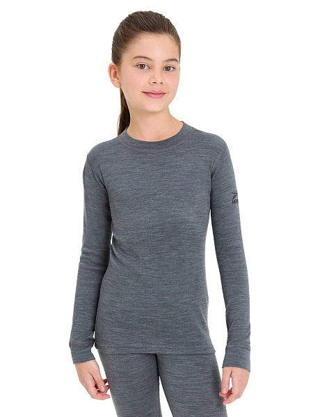 SOFT Комплект термобелья для девочек-подростков, цвет серый меланж, фото 4