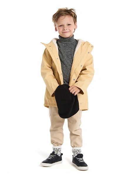 Свитер Cash Touch детский для мальчиков, цвет черно-белый меланж, фото 6